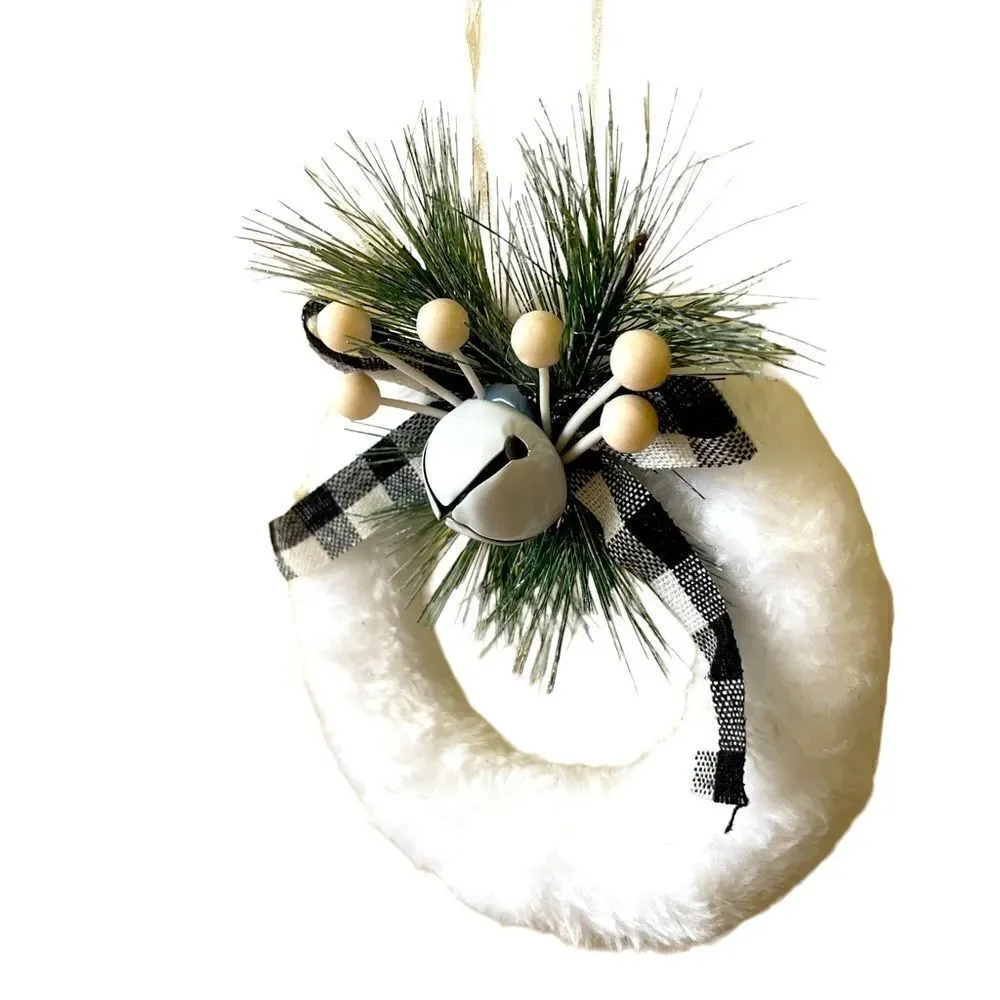 Christmas House Winter Rustic Farmhouse Decor Ornaments Set of 3
